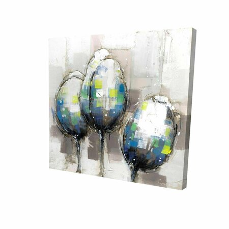 BEGIN HOME DECOR 16 x 16 in. Three Abstract Tulips-Print on Canvas 2080-1616-FL72